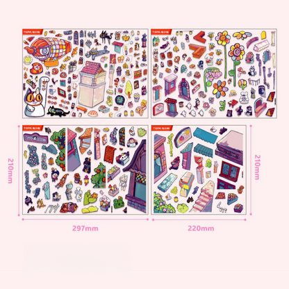 The Corner of the World 3D Sticker | 2 Cute Miniature Scenes