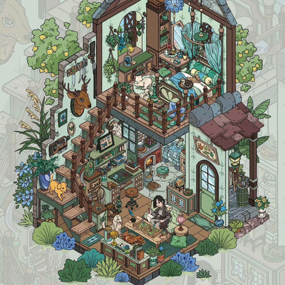 Whimsy Daily Life 3D Sticker | 4 Cute Miniature Scenes