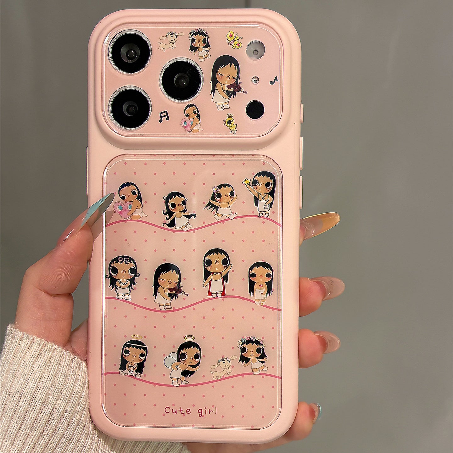 Cartoon Polka Dot Xiaoyu Illustration Acrylic Phone Case
