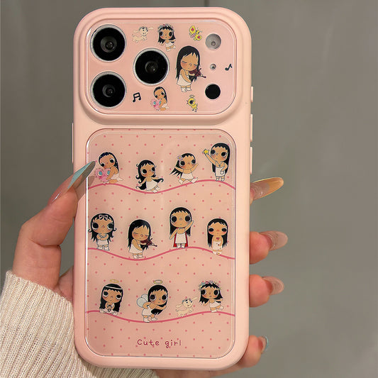 Cartoon Polka Dot Xiaoyu Illustration Acrylic Phone Case