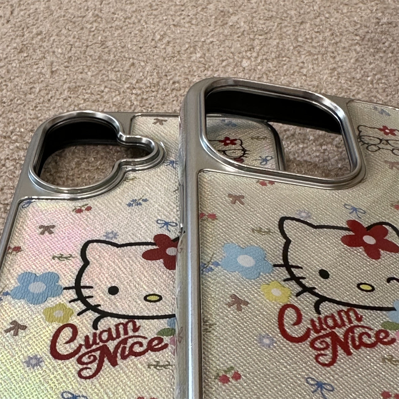 Kitten and Flowers Acrylic Phone Case