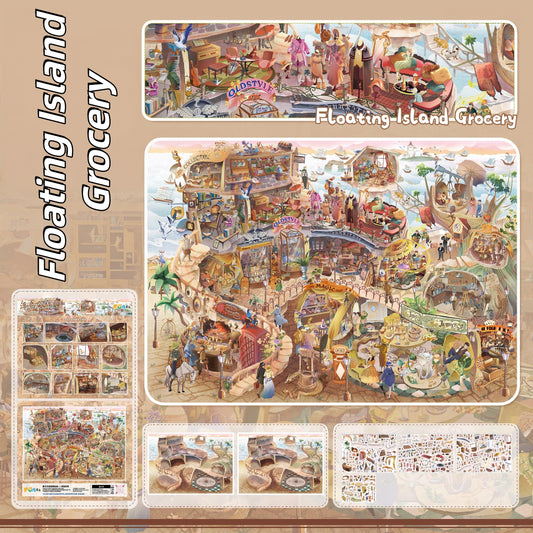 Dreamy Days 3D Sticker | 4 Cute Miniature Scenes