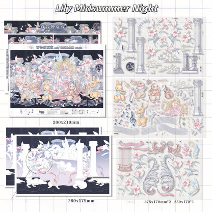 Flower Reverie Awake 3D Sticker | 3 Cute Miniature Scenes