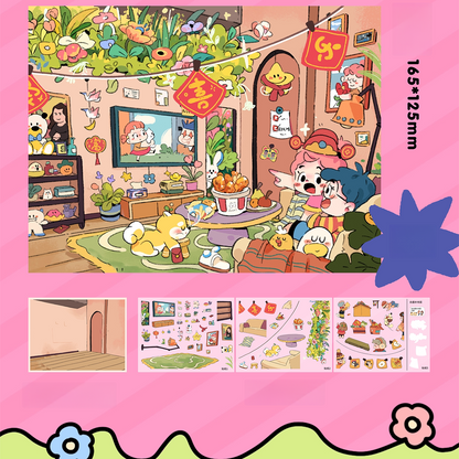 Small Joys in Life 3D Sticker | 2 Cute Miniature Scenes