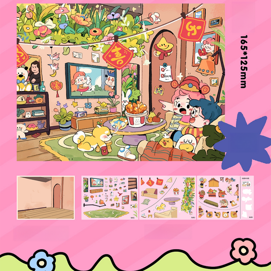 Small Joys in Life 3D Sticker | 2 Cute Miniature Scenes