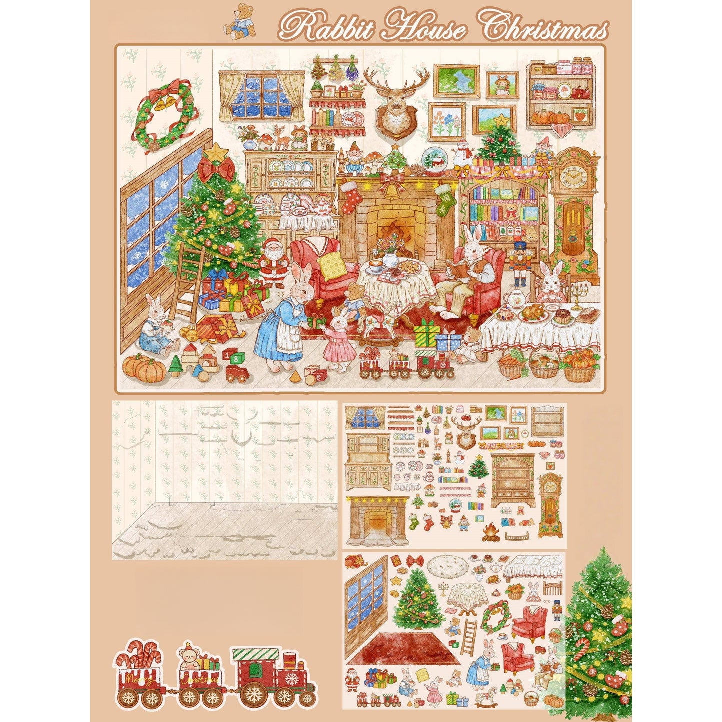 Sweet Seasonal Stories 3D Sticker | 4 Cute Miniature Scenes