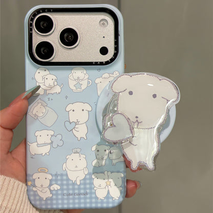 Line Drawing Dog Magnetic Stand Acrylic Phone Case