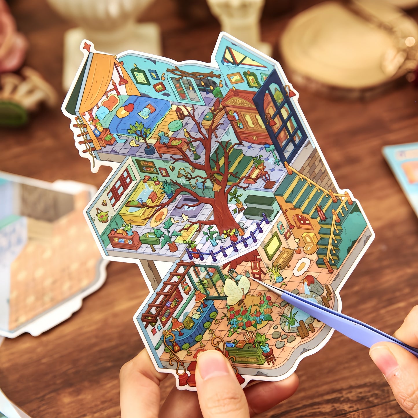 Magic Old House 3D Sticker