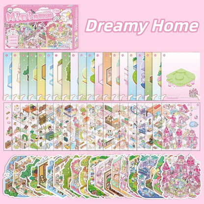Dreamy Homes 3D Sticker Book