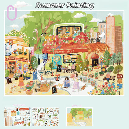 Traveling Light 3D Sticker | 3 Cute Miniature Scenes