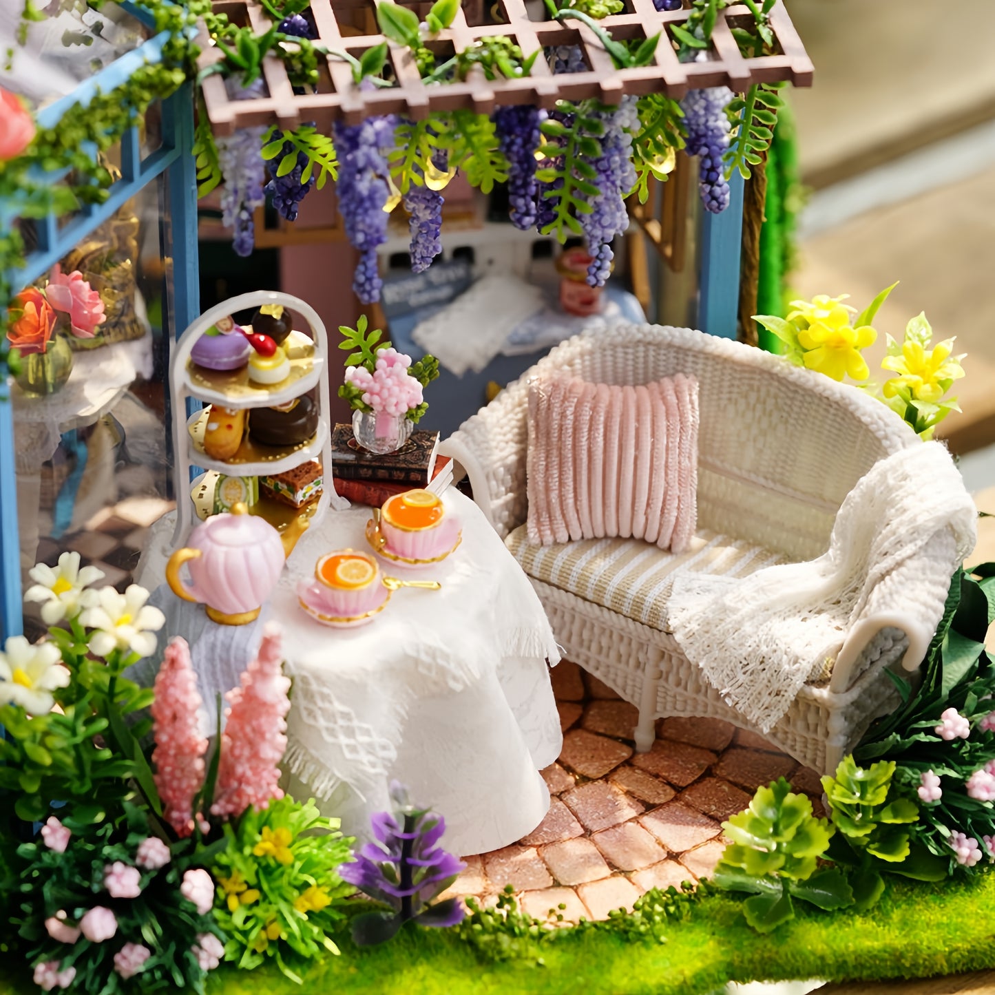 Rose Garden Tea House DIY Miniature House - English Instructions