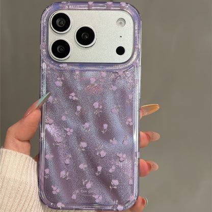 Purple Flowers Acrylic Phone Case