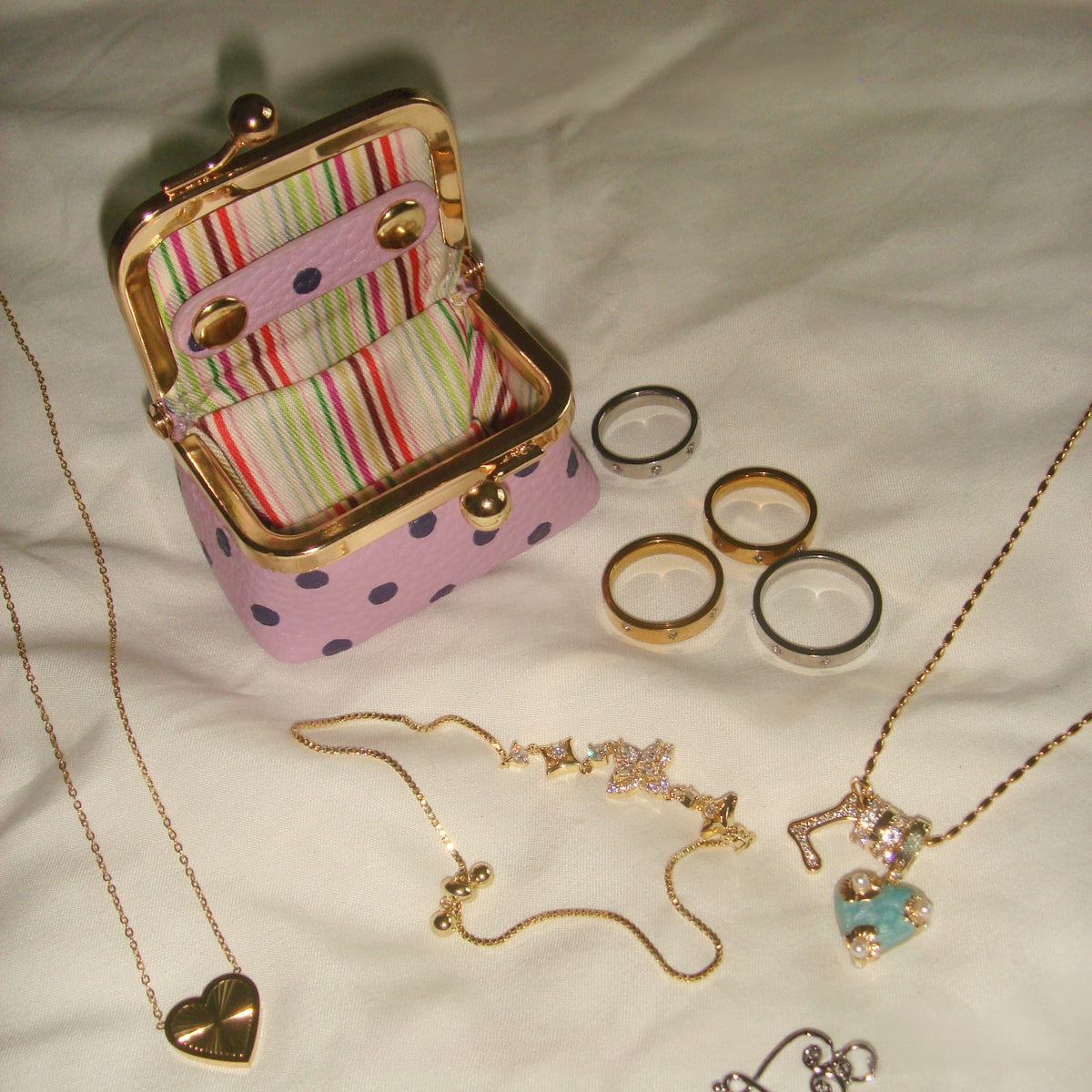 Mini Polka Dot Mini Jewelry Case