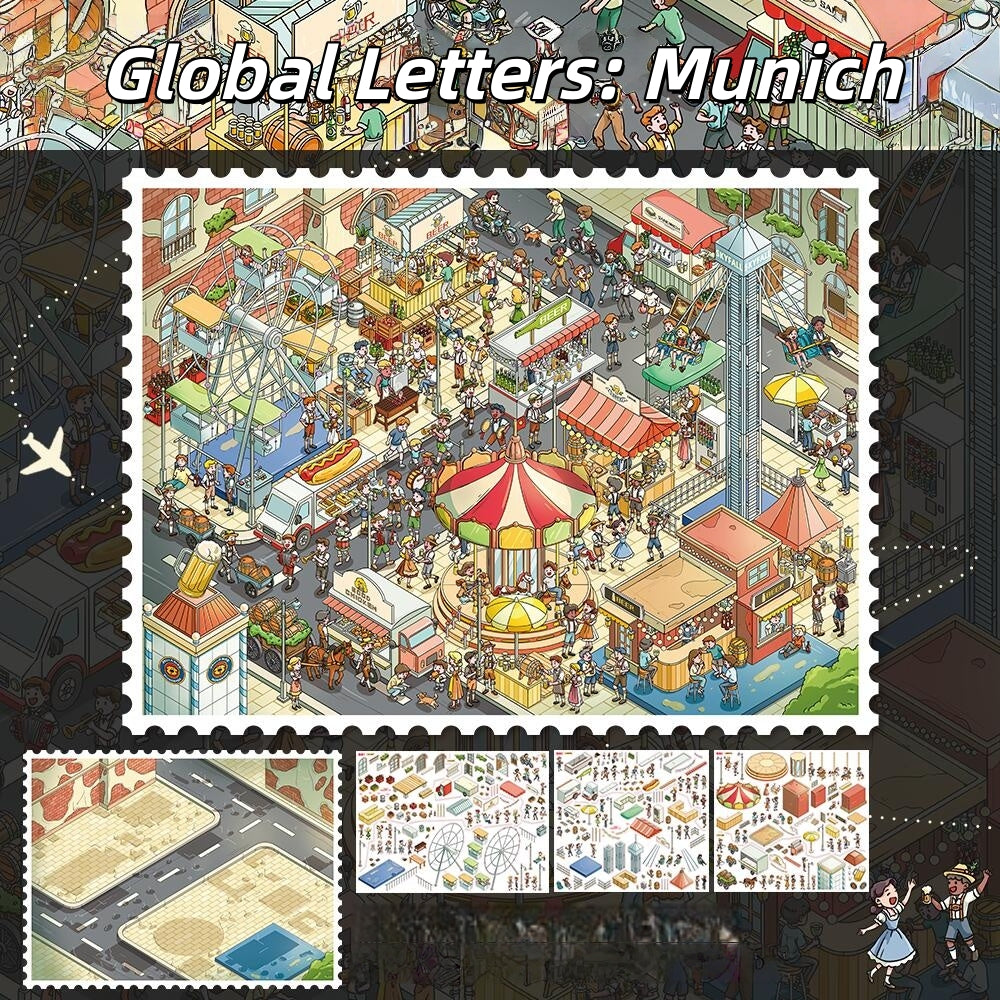 Cities in Mind 3D Sticker | 3 Cute Miniature Scenes