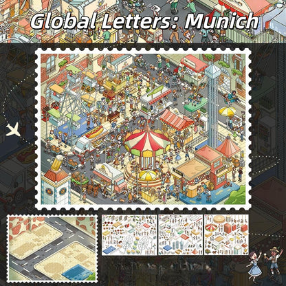 Cities in Mind 3D Sticker | 3 Cute Miniature Scenes