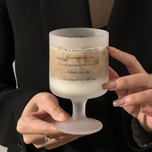 Frosted Straight Glass Stemware