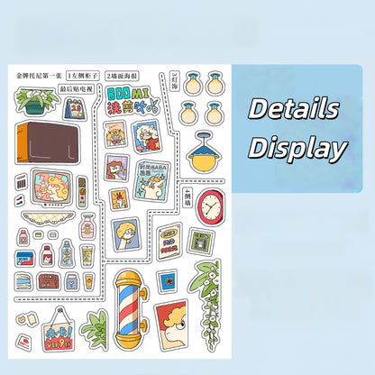 Daily Life 3D Sticker | 7 Cute Miniature Scenes