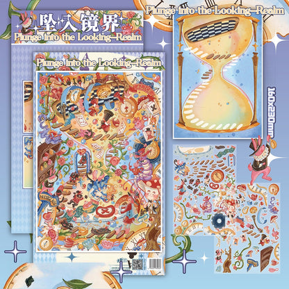 Journey to the Mirror Realm 3D Sticker | 2 Cute Miniature Scenes