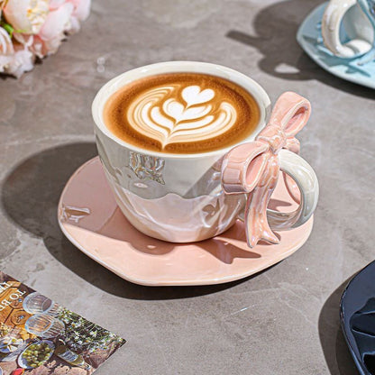 Ribbon Bow Ceramic Mug