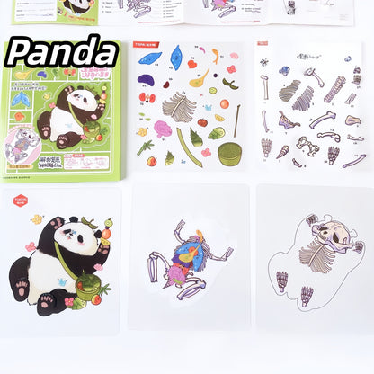 Anatomical Reconstruction 3D Sticker | 2 Cute Miniature Scenes