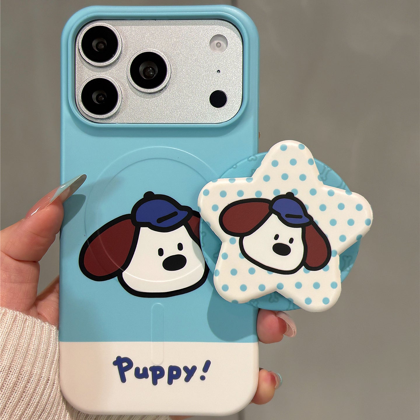Cute Dog Magnetic Stand Acrylic Phone Case