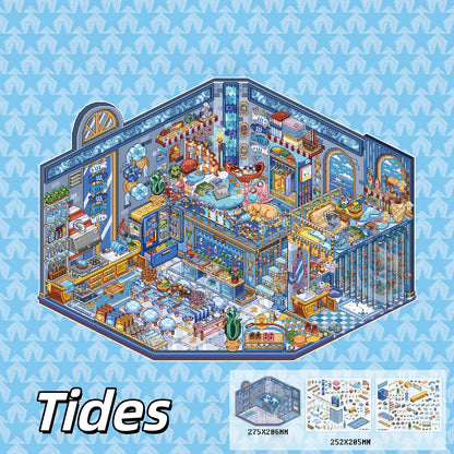 Build a Home 3D Sticker | 2 Cute Miniature Scenes