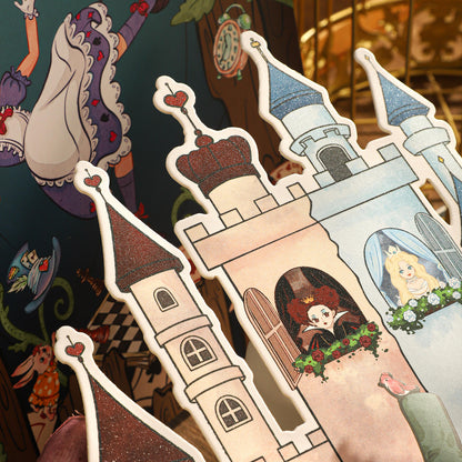 Alice's Adventure 3D Sticker | 3 Cute Miniature Scenes