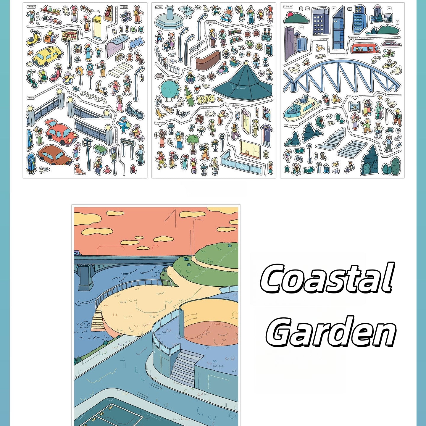 Dorji's Daily Life 3D Sticker | 2 Cute Miniature Scenes