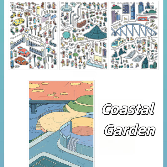 Dorji's Daily Life 3D Sticker | 2 Cute Miniature Scenes