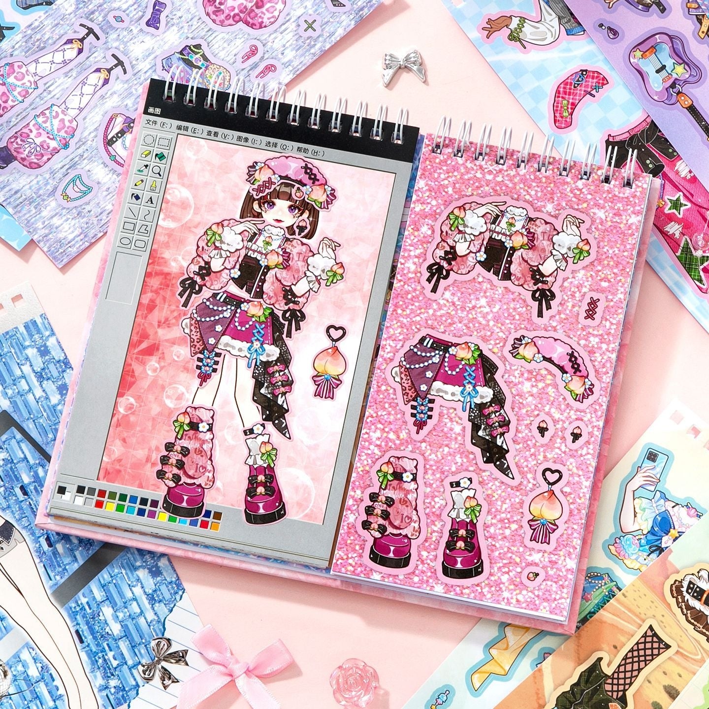 Dreamcore Dress Up 3D Sticker Book