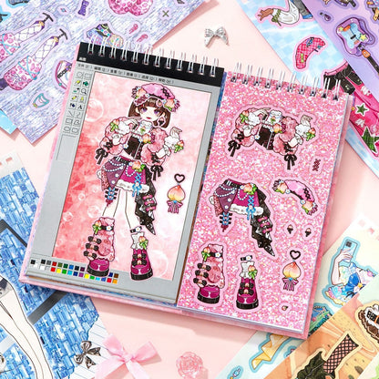 Dreamcore Dress Up 3D Sticker Book