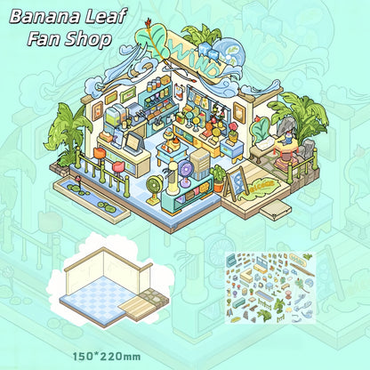 Monster Merchants 3D Sticker | 4 Cute Miniature Scenes