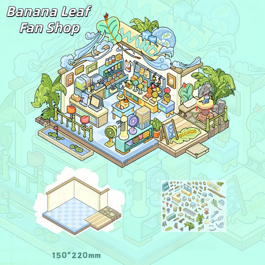 Monster Merchants 3D Sticker | 4 Cute Miniature Scenes