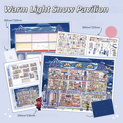 Fantasy Worlds 3D Sticker | 4 Cute Miniature Scenes