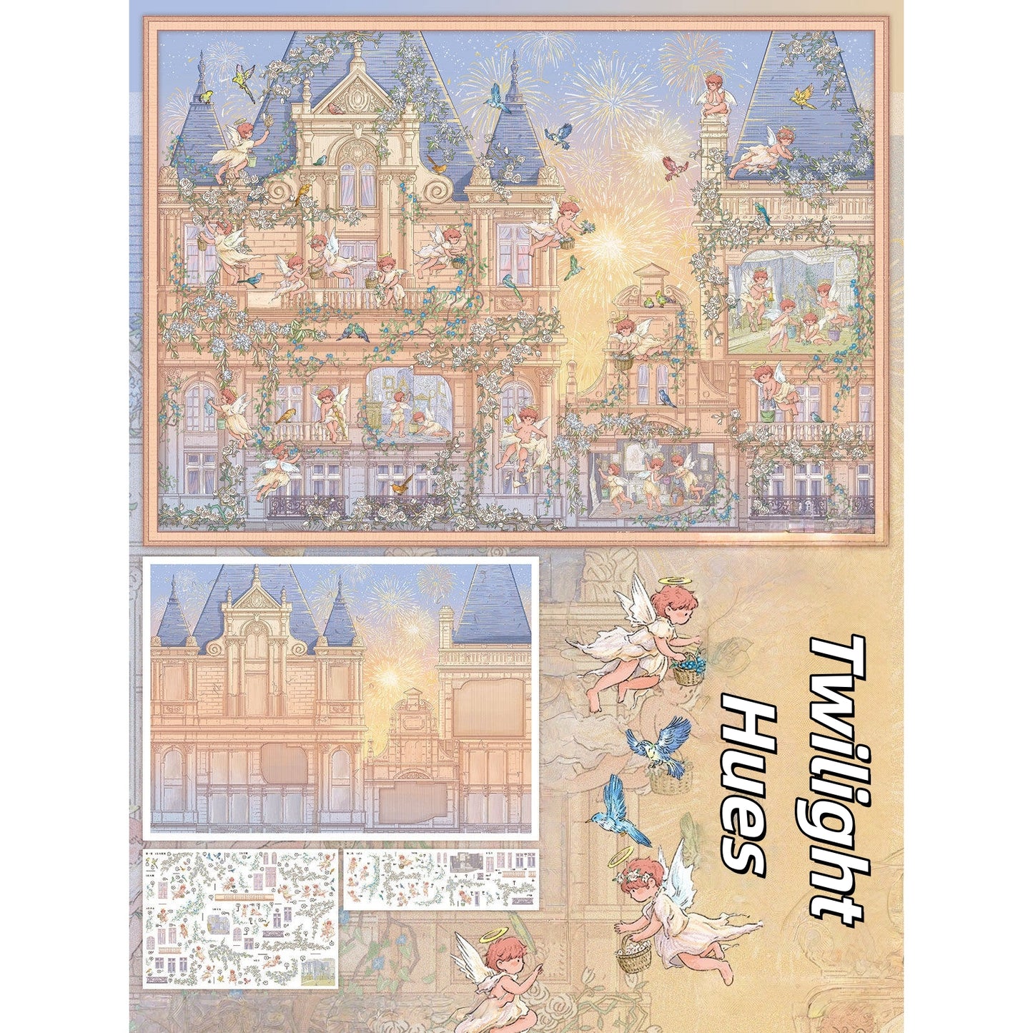 Vespertine Vistas 3D Sticker | 2 Cute Miniature Scenes