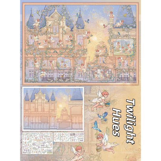 Vespertine Vistas 3D Sticker | 2 Cute Miniature Scenes