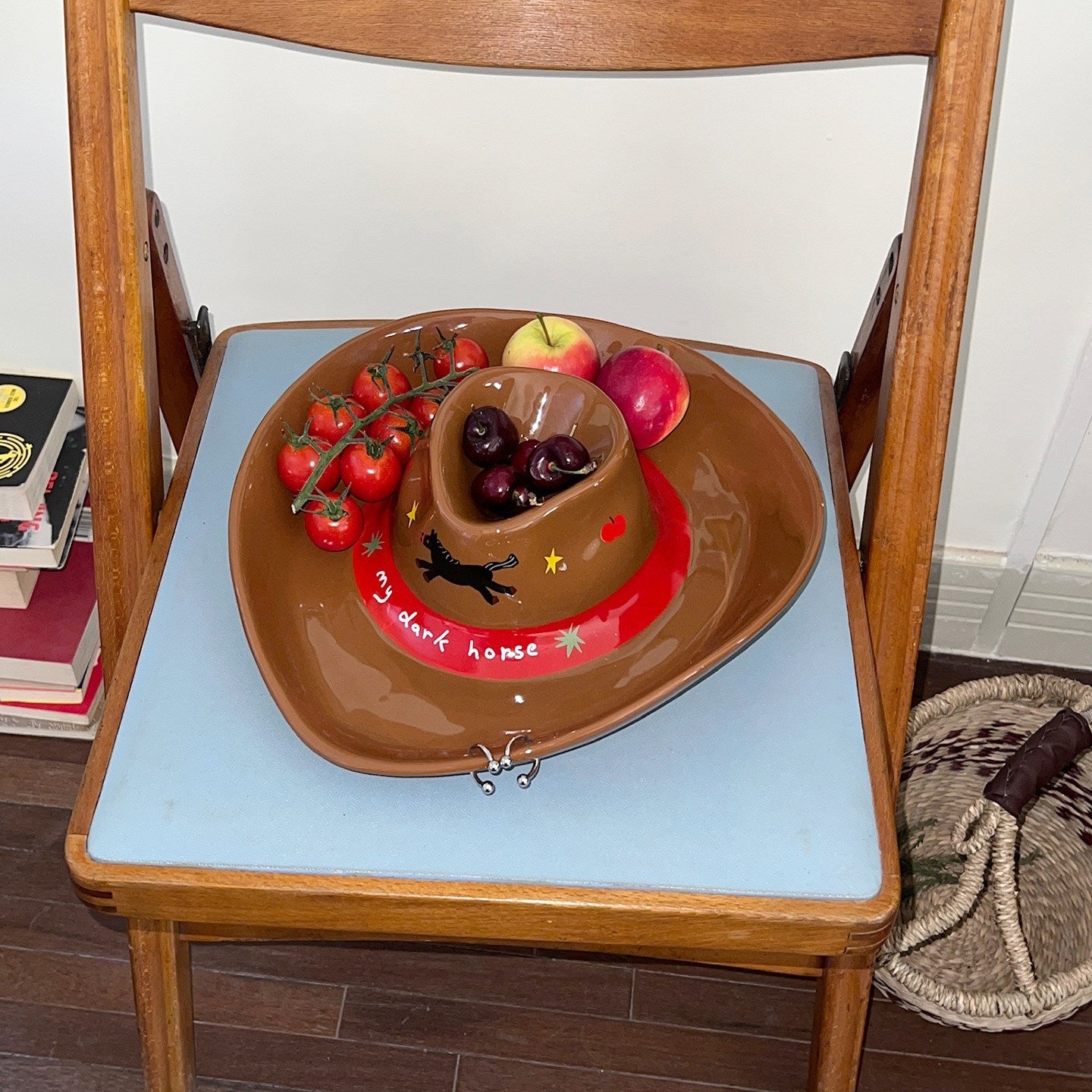 Cowboy Hat-Shaped Ceramic Plate