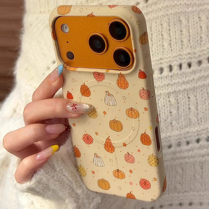 Fabric Pumpkin Magnetic Stand Acrylic Phone Case
