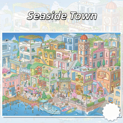Street Views 3D Sticker | 6 Cute Miniature Scenes