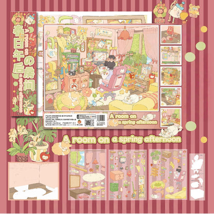 Leisure Daily 3D Sticker | 2 Cute Miniature Scenes