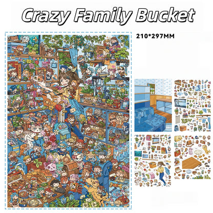 Imagination Station 3D Sticker | 6 Cute Miniature Scenes