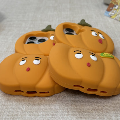 3D Pumpkin Silicone Phone Case