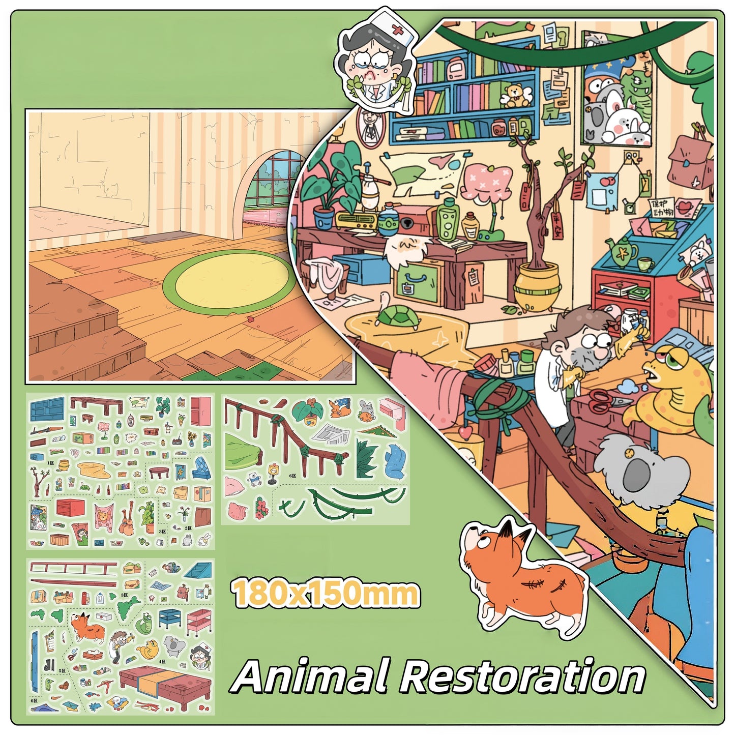 Workshop of Whimsy 3D Sticker | 2 Cute Miniature Scenes
