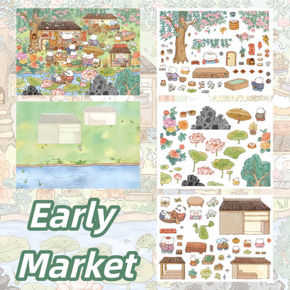 Animal Town 3D Sticker | 3 Cute Miniature Scenes