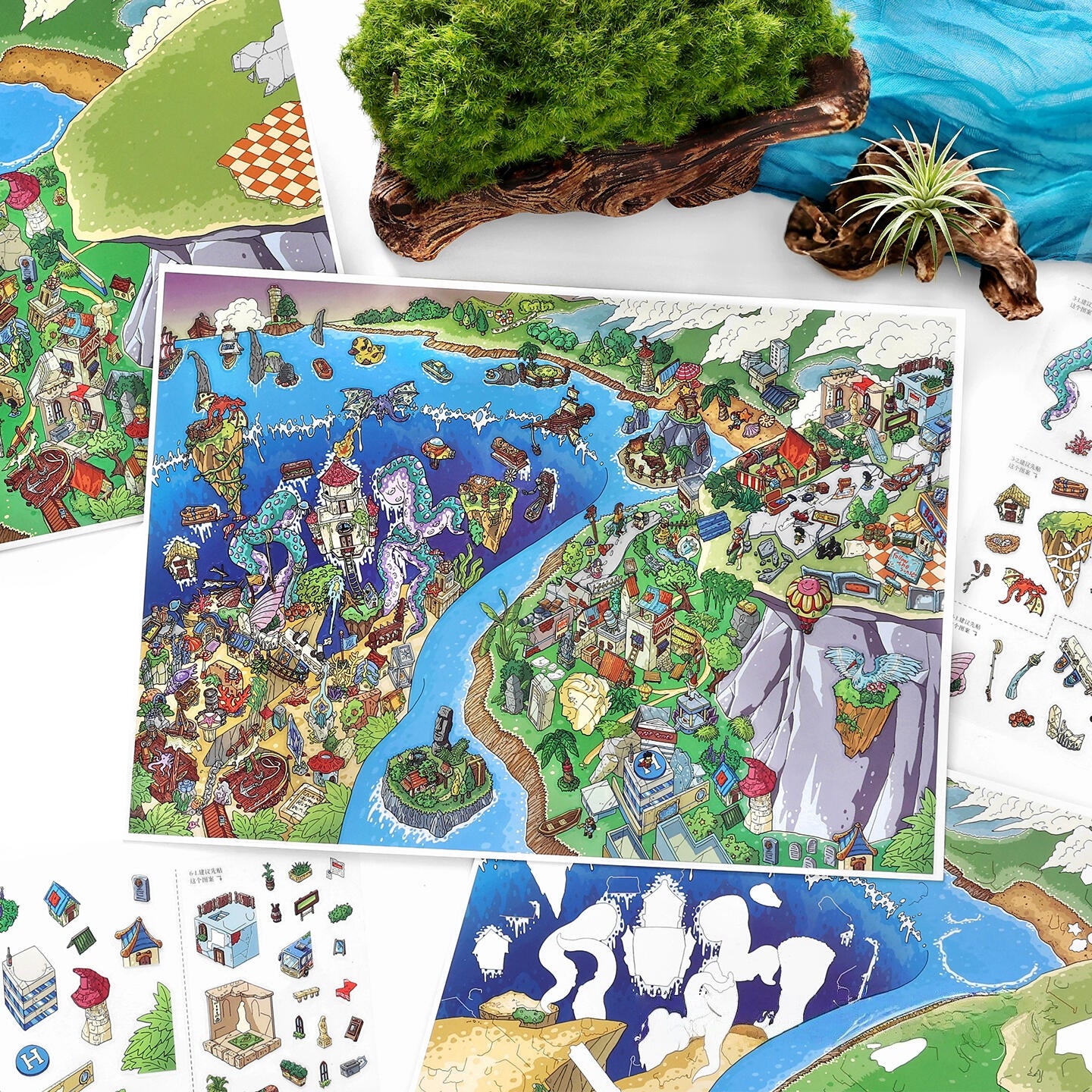 Realms of Wonder 3D Sticker | 2 Cute Miniature Scenes