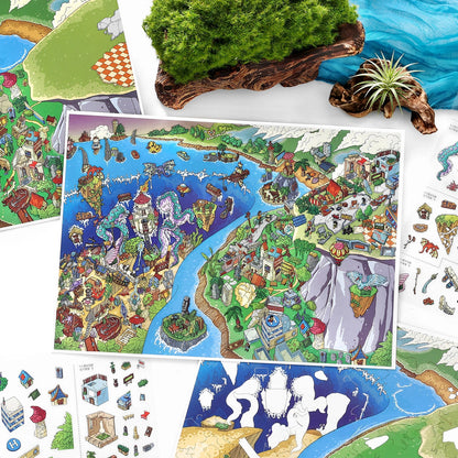 Realms of Wonder 3D Sticker | 2 Cute Miniature Scenes