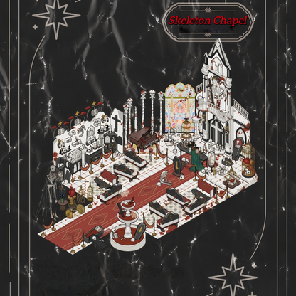 Vampire's Haunt 3D Sticker | 4 Cute Miniature Scenes