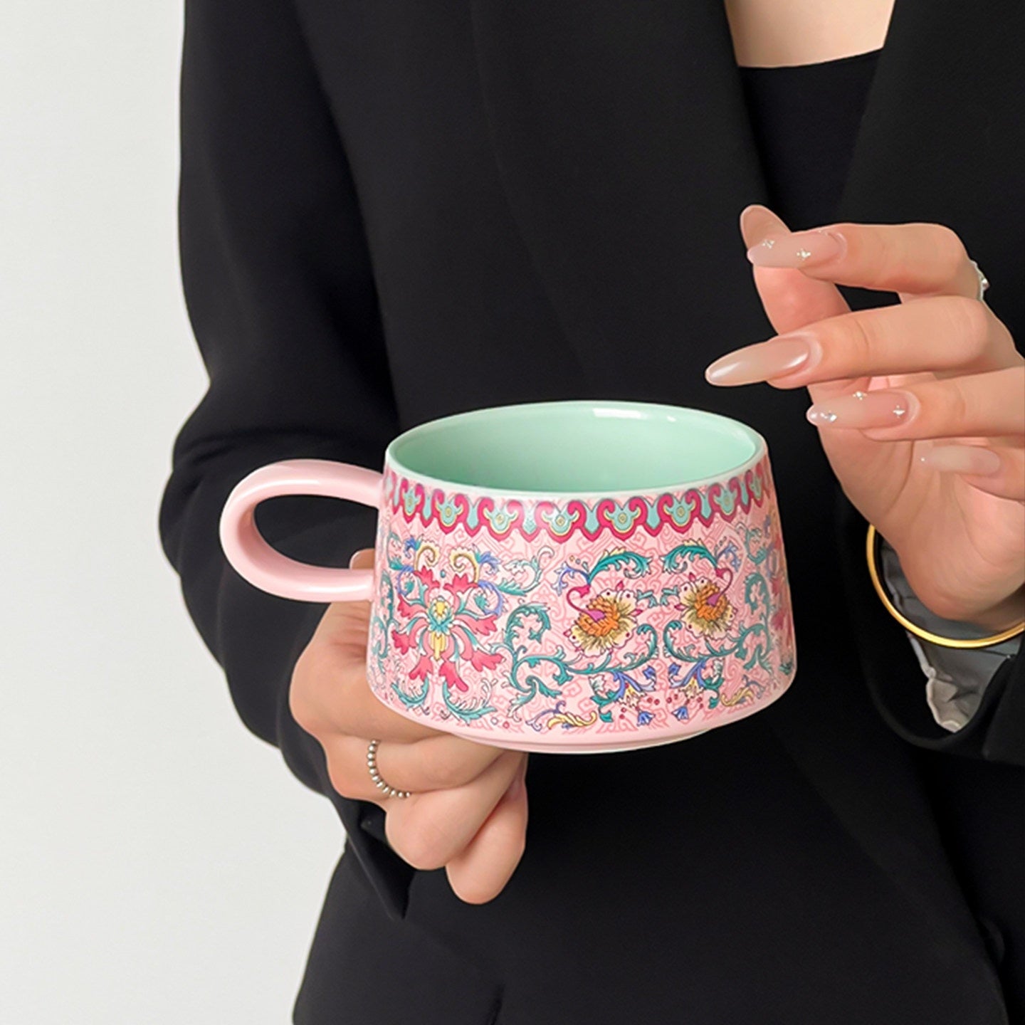 Chinese Imperial Motifs Coffee Ceramic Mug