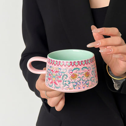 Chinese Imperial Motifs Coffee Ceramic Mug