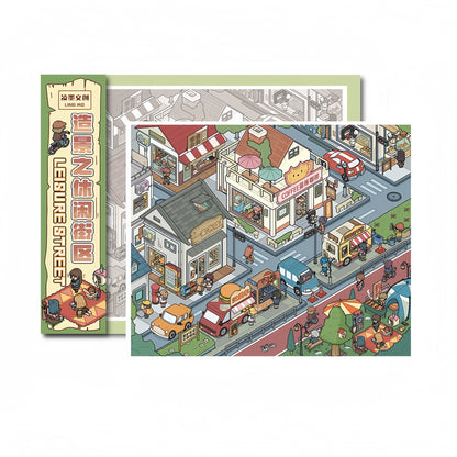 City Blocks 3D Sticker | 2 Cute Miniature Scenes